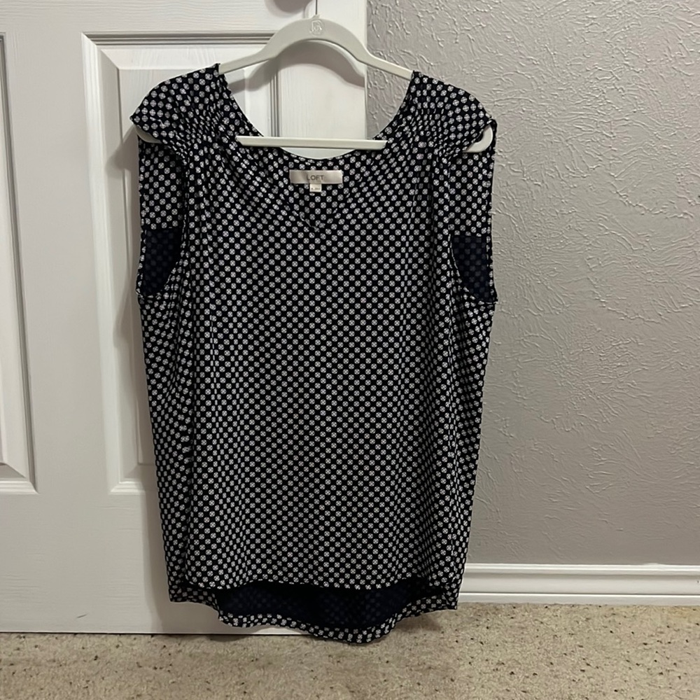 LOFT Navy Blouse